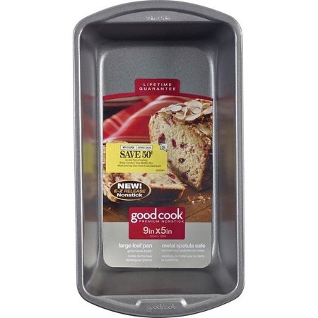 GOODCOOK 0 NonStick Loaf Pan, 13 in L, 91 in W, 71 in H, Steel, Dishwasher Safe Yes 4026